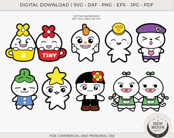 Ateez Svg Eps Pdf Jpg Png | Teezmon Decal | SKZ svg | Vector files for Cricut and Silhouette | Kpop Svg | KPop Characters Shirt | ATiny Gift