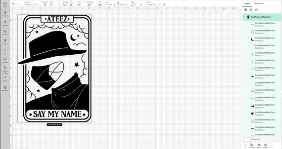 Ateez Say My Name Tarot Card Vector | Ateez Svg | Kpop Sticker