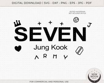 GOLDEN SVG Title Png BTS Jungkook Album Title Vector Kpop Cricut 