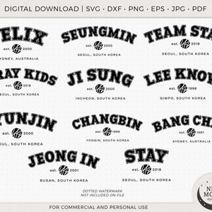 Stray Kids Plotterdatei geschnitten Datei | Bleiben Sie Aufkleber | Vektordateien für Cricut und Silhouette | SKZ SVG | Stray Kids Clip Art | Streunende Kinder Athletisch