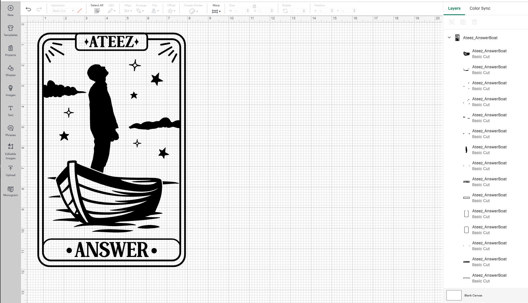 Ateez Answer Tarot Card | Ateez Svg | Kpop Vector | Instant