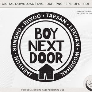 BoyNextDoor Svg Eps Pdf Jpg Png / Clip Art de Boy Next Door / Descarga digital de KPop / Calcomanía de Kpop / Archivos vectoriales de Boy Next Door para Cricut Cut