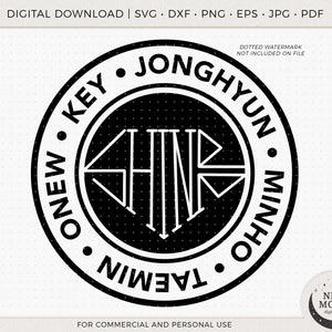Shinee Svg Eps Pdf Jpg Png / Calcomanía de Shinee / Pegatina de Shinee / Archivos vectoriales del equipo Shinee para Cricut y Silhouette / Kpop Star Svg