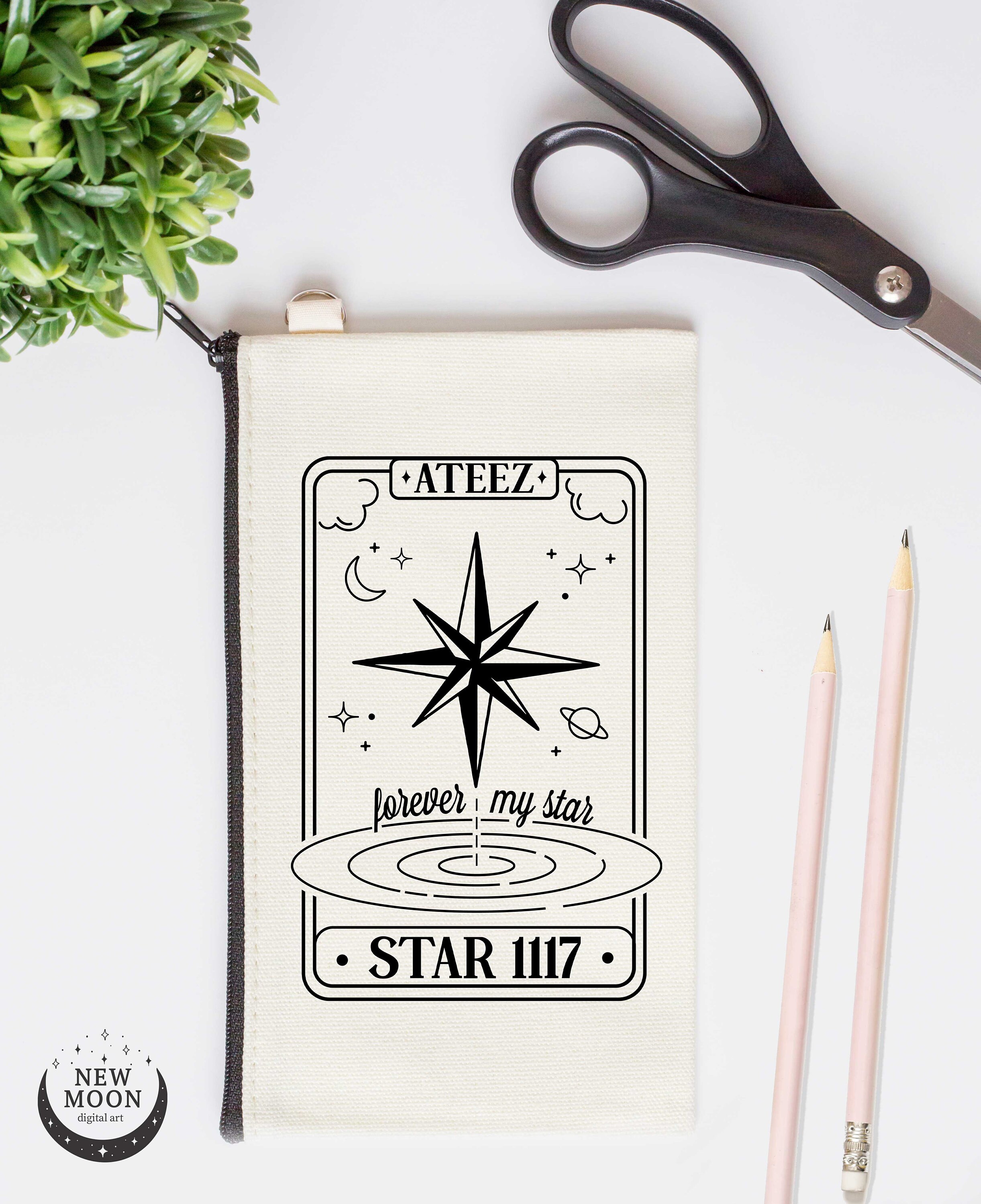 Star 1117 Tarot Card Vector | Ateez Svg | Kpop Sticker | Instant