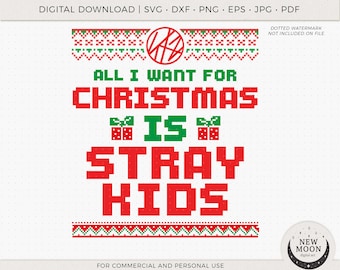 Stray Kids Christmas Svg  Eps Pdf Jpg Png | SKZ Clip Art | KPop Digital Download | Stray Kids Decal | Vector Files for Cricut and Silhouette