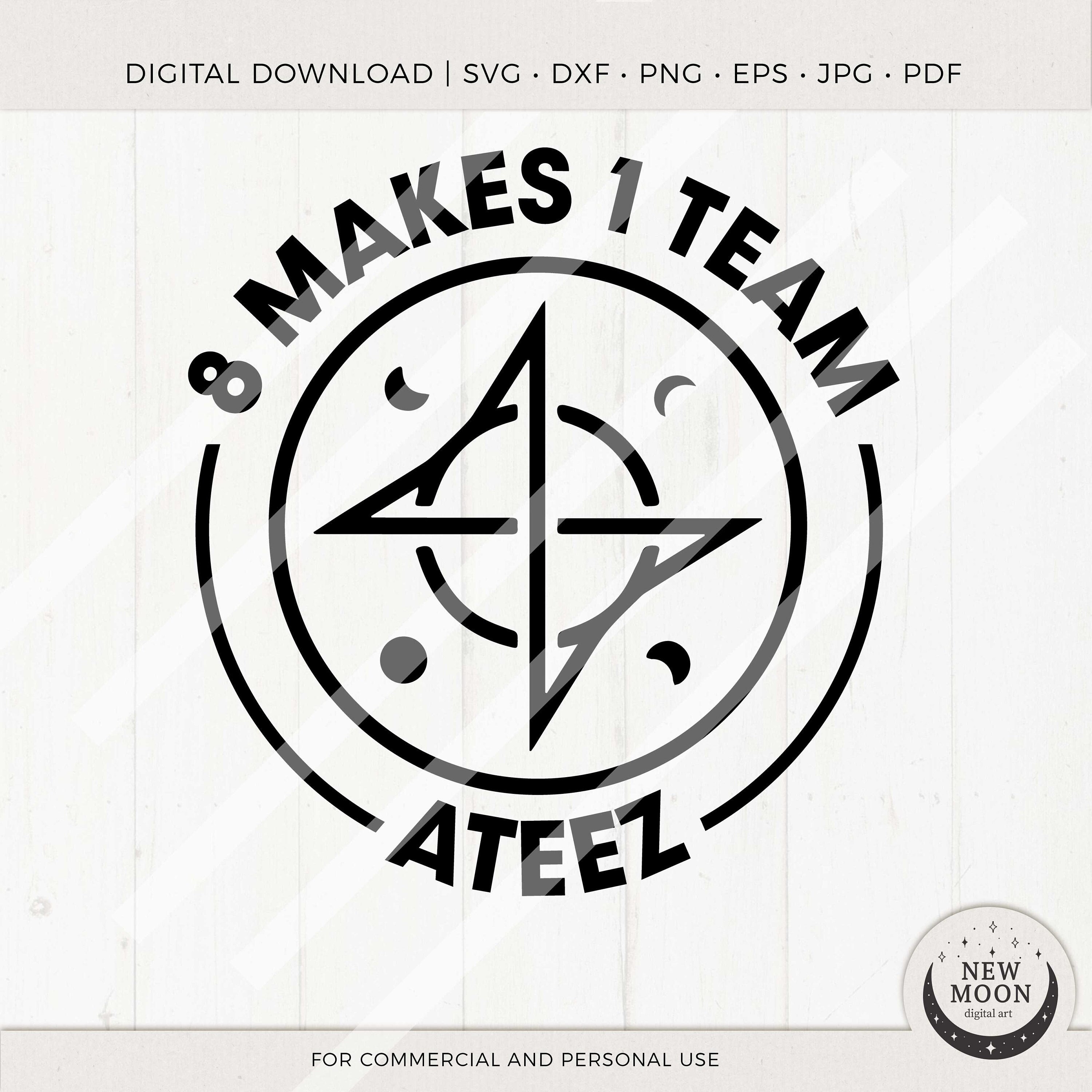 Ateez 8 Makes 1 Team Svg Eps Pdf Jpg Png | Atiny Decal | Ateez
