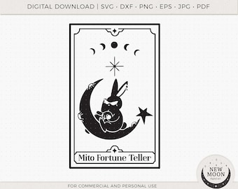 Mito waarzegstervector | Ateez-svg | KPop-sticker | Instant Download voor Cricut Silhouette DXF digitaal gesneden bestand Png-shirt | Tarotkaart