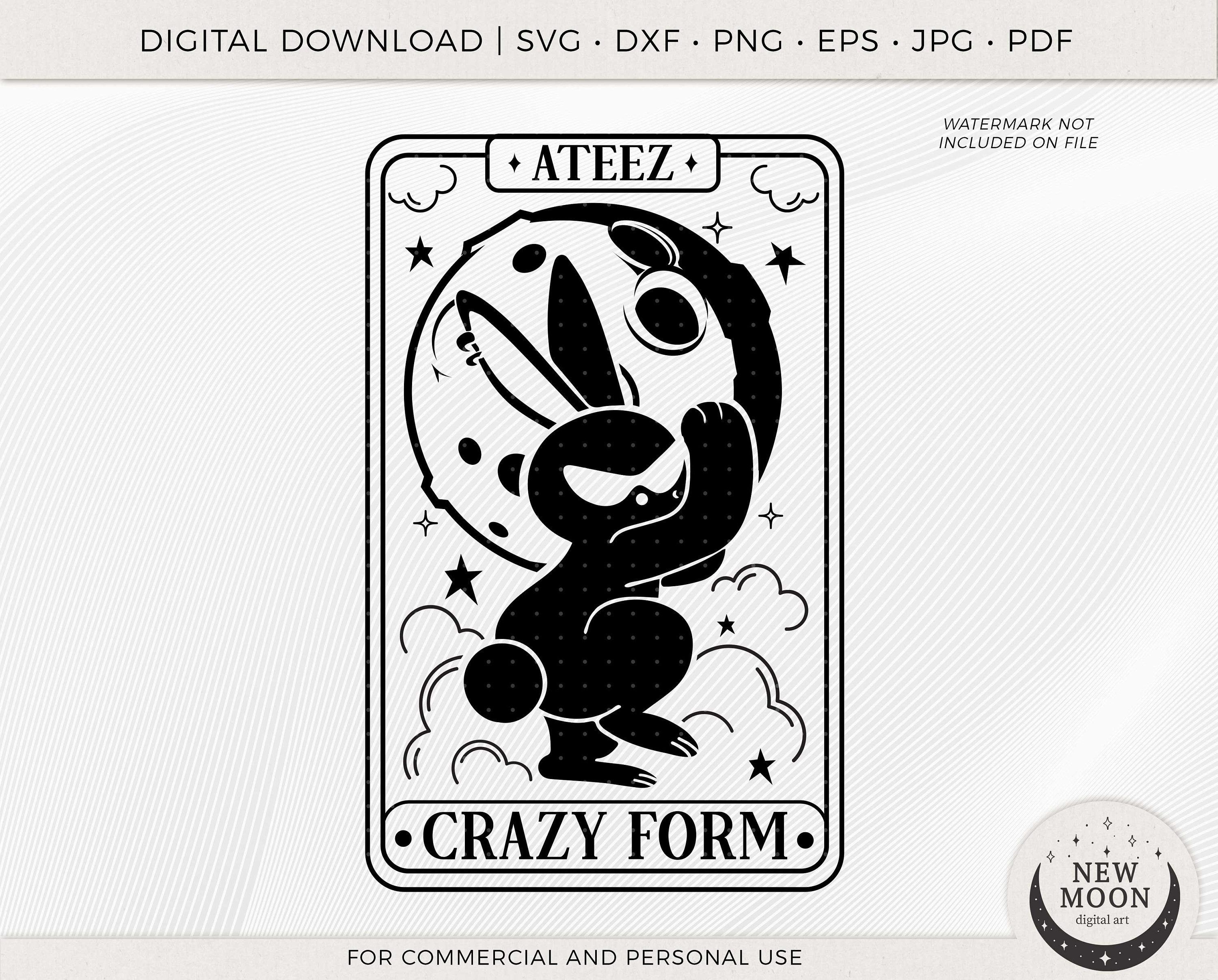 Mito Crazy Form Vector | Ateez Svg | Kpop Sticker | Instant