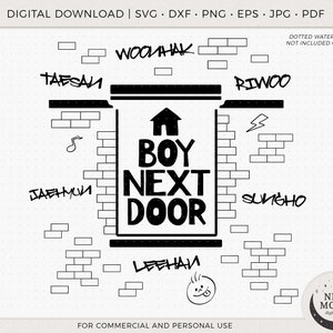 BoyNextDoor Svg Eps Pdf Jpg Png / Clip Art de Boy Next Door / Descarga digital KPop / Calcomanía Kpop / Archivos vectoriales para Cricut Cut