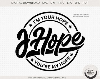 J-Hope Vector | BTS svg | Naklejka KPop | Natychmiastowe pobieranie dla pliku Cricut Silhouette DXF do cięcia cyfrowego Eps Svg Png koszulka | Koszulka Hope