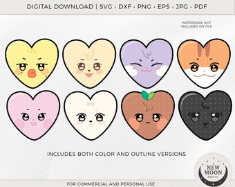 Aniteez Hearts Svg Eps Pdf Jpg Png | Ateez Decal | SKZ svg | Cut Files for Cricut and Silhouette | Kpop Svg | ATiny Characters Shirt