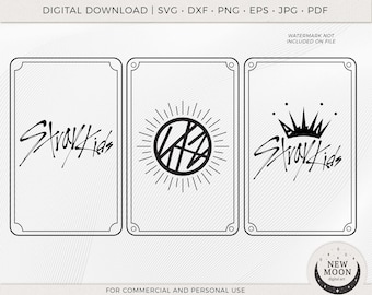 Logo tarotkaart Zwerfkinderen: SKZ-vectorbestanden (digitale download)