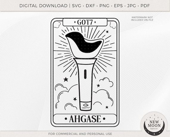 GOT7 New Lightstick Tarot Card Svg | Ahgase Clip Art | Kpop