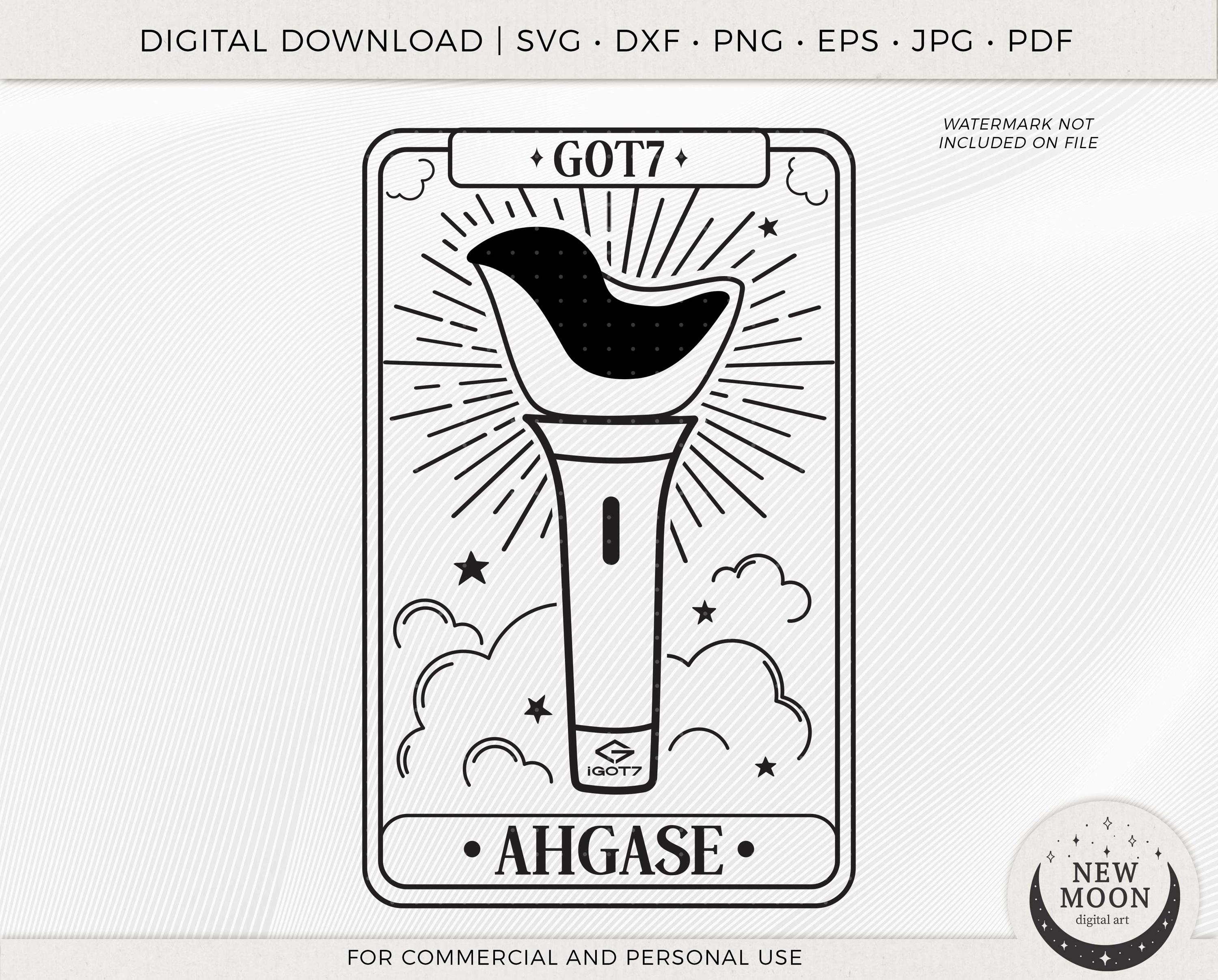 GOT7 New Lightstick Tarot Card Svg | Ahgase Clip Art | Kpop