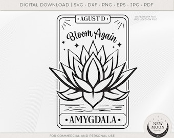 Amygdala Tarot Card Vector | BTS svg | KPop Sticker | Instant Download for Cricut Silhouette DXF digital cut file Png shirt | Agust D svg