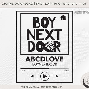 Reproductor de música BoyNextDoor Svg Eps Pdf Jpg Png / Clip Art de Boy Next Door / Descarga digital de KPop / Calcomanía de Kpop / Vector ABCDLove para corte Cricut