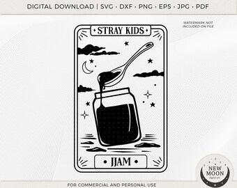 Stray Kids JJam Tarot Card svg | SKZ Clip Art | KPop Digital Download | Stray Kids Decal | Vector for Cricut and Silhouette | Stay Gift