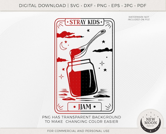 Stray Kids Jjam Tarot Card Svg | SKZ Clip Art | Kpop Digital
