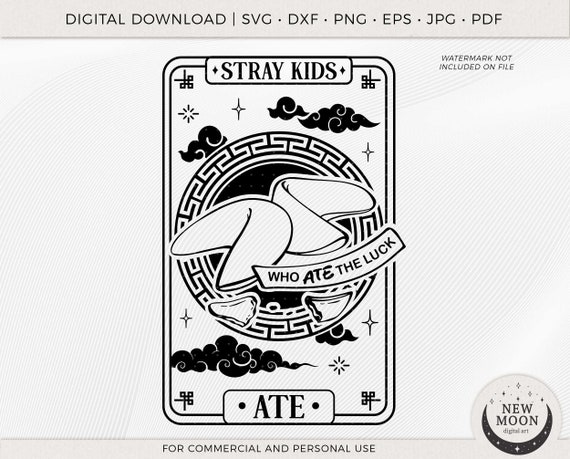 Stray Kids Ate Tarot Card SVG: SKZ Kpop Decal (digital Download