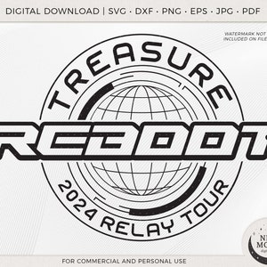 Tour de reinicialização do tesouro | Tesouro svg | Adesivo KPop | Download instantâneo para Cricut Silhouette DXF arquivo de corte digital Eps Svg Png shirt