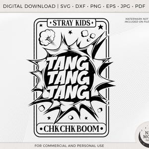 Stray Kids Chk Chk Boom Tarot-Karte svg | SKZ Clip Art | KPop Digitaler Download | Stray Kids Aufkleber | Cricut und Silhouette als digitale Datei