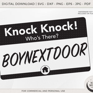 BoyNextDoor Svg Eps Pdf Jpg Png / Clip Art de Boy Next Door / Descarga digital KPop / Calcomanía Kpop / Archivos vectoriales Knock Knock para Cricut Cut