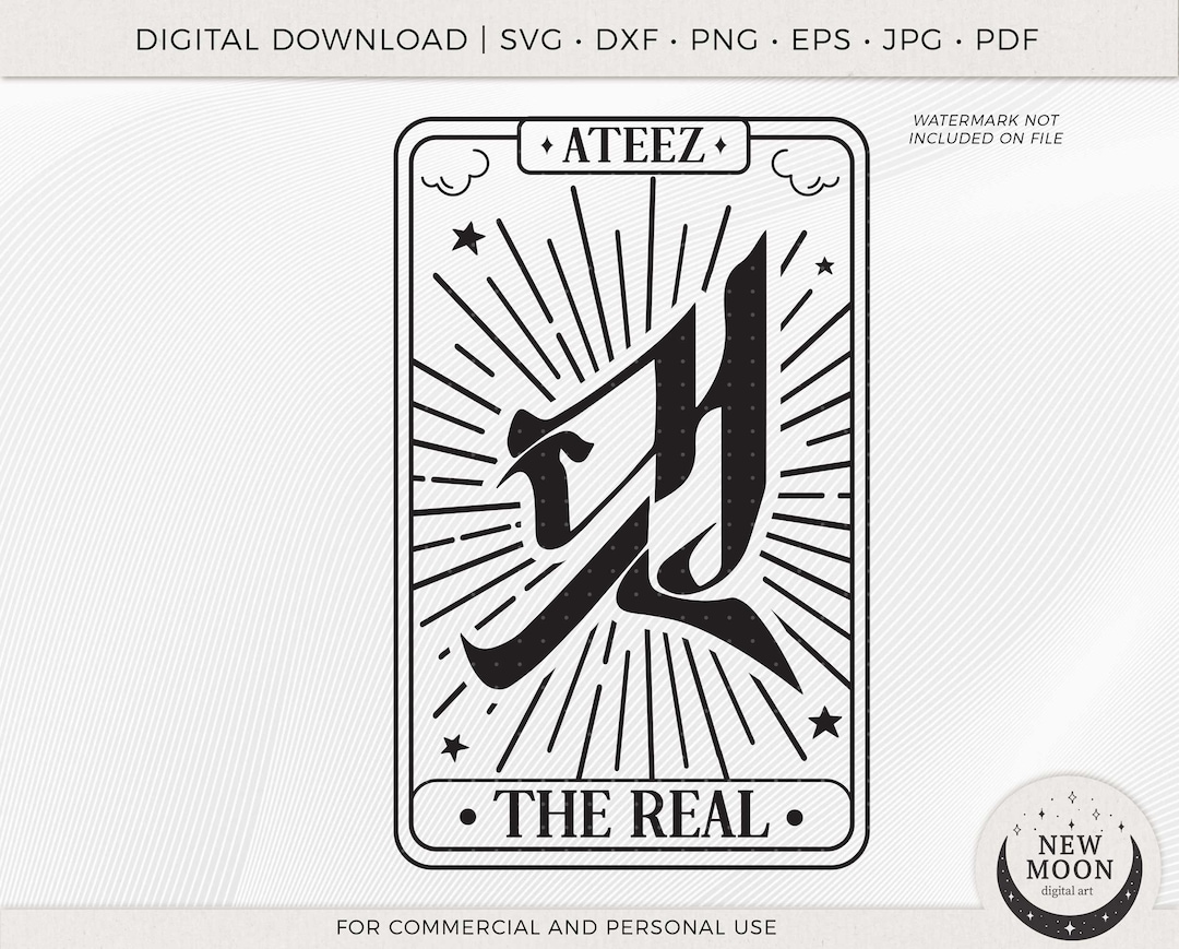 The Real Tarot Card Vector | Ateez Svg | Kpop Sticker | Instant