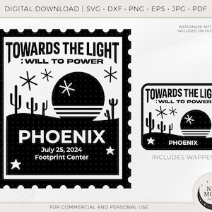 Phoenix Stamp Ateez World Tour | Kleine illustraties | Digitale KPop-download | Ateez Instant Download voor Cricut Silhouette DXF Eps Svg Png-shirt