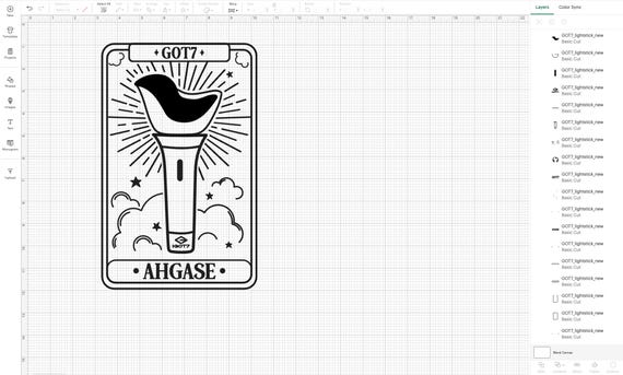 GOT7 New Lightstick Tarot Card Svg | Ahgase Clip Art | Kpop