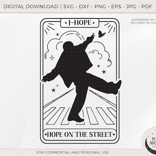 Hope on the Street Tarot Card Vector | BTS Svg | Kpop Sticker