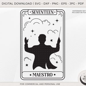 Diecisiete Maestro / SVNTN svg / KPop Descarga digital / Carat Descarga para archivo de corte digital Cricut Svg Png Lightstick Decal