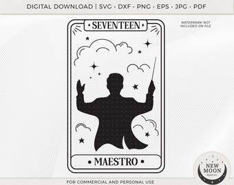 Seventeen Maestro  | SVNTN svg | KPop Digital Download | Carat Download for Cricut digital cut file  Svg Png Lightstick Decal