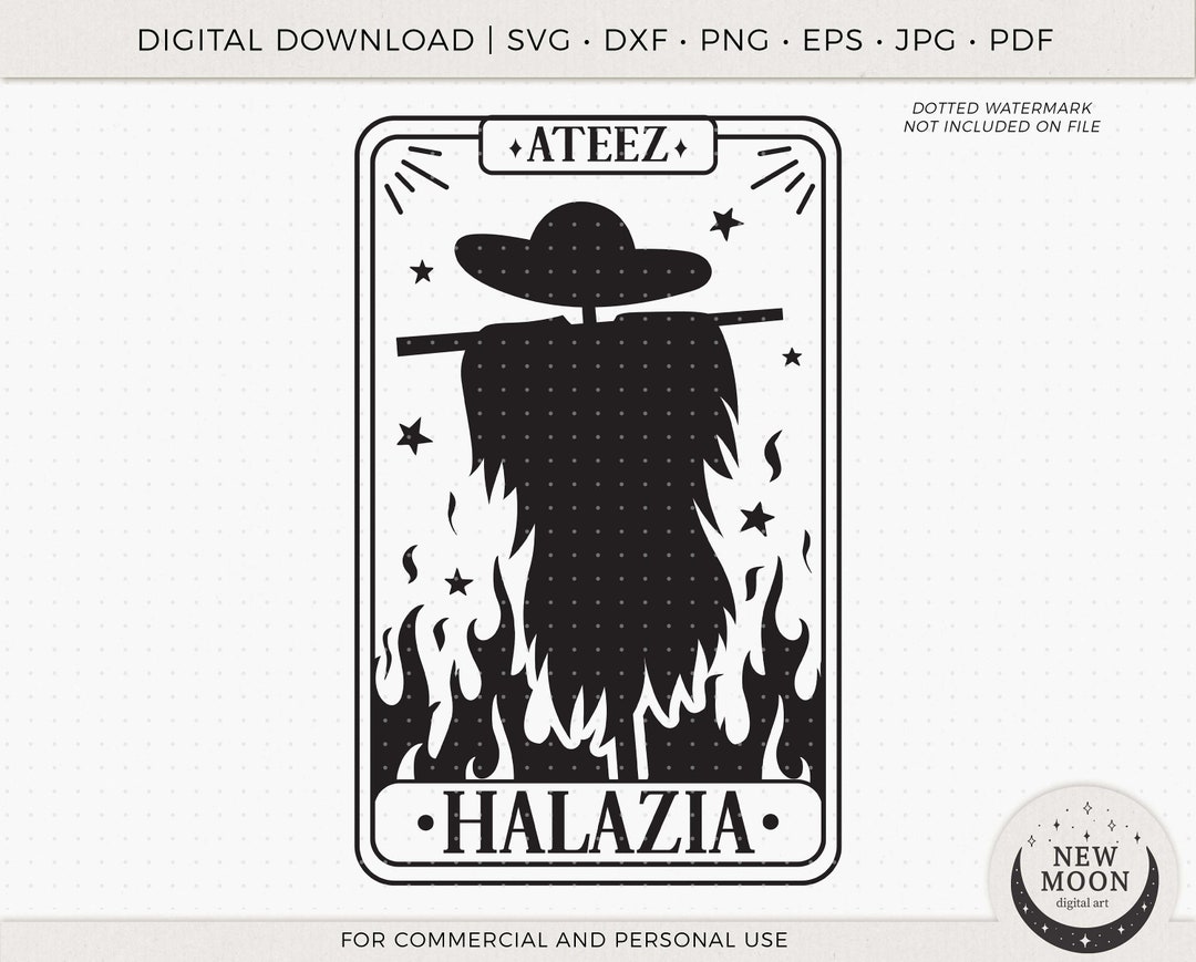 Halazia Tarot Card | Ateez Svg | Kpop Sticker | Instant Download