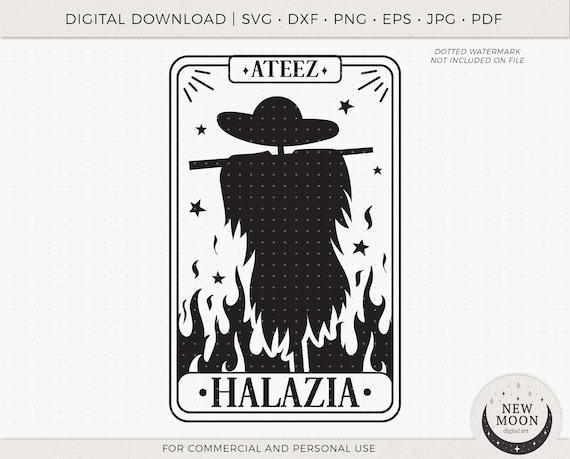 Halazia Tarot Card | Ateez Svg | Kpop Sticker | Instant Download