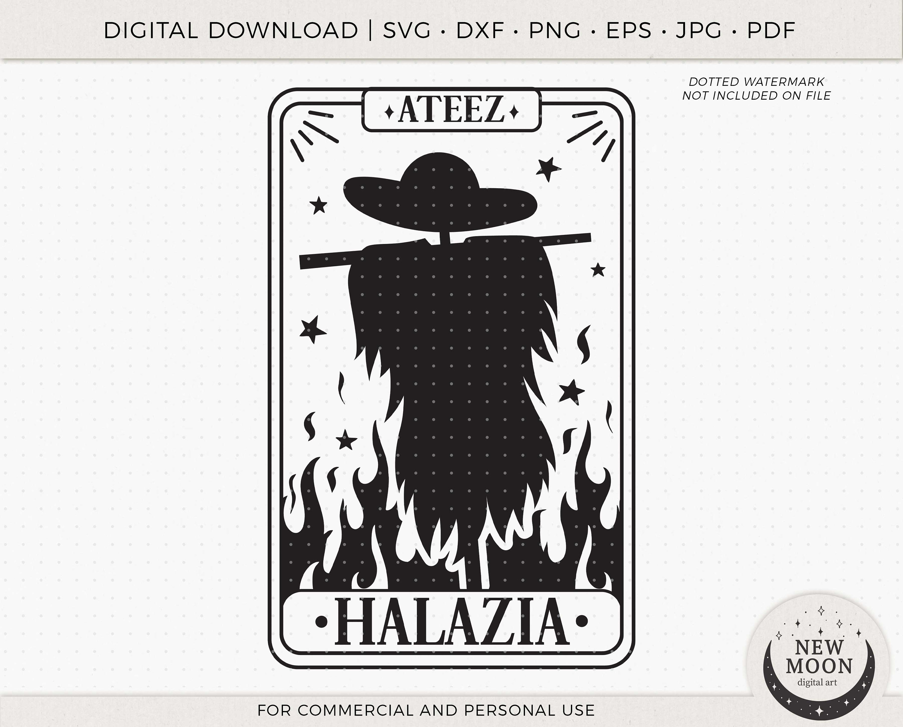 Halazia Tarot Card | Ateez Svg | Kpop Sticker | Instant Download