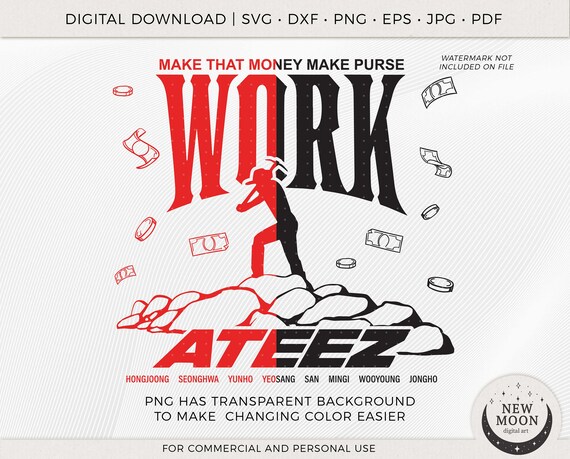 Ateez Work Vector | Ateez Svg | Kpop Vector | Instant