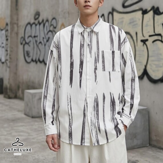 Loose Button Shirt | Long Sleeve Casual Top | Daily Wear | Minimal Streetwear Style