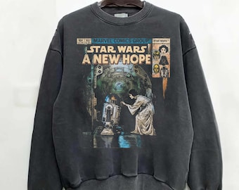 Camiseta Comfort Color de Star Wars: Una Nueva Esperanza, camiseta de la Princesa Leia de Disney, camiseta de la Princesa Leia Organa, sudadera con estampado de Star Wars: El Borde de las Galaxias