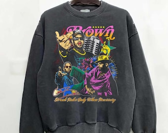 Comfort Colors Chris Brown Middle Finger RnB Merchandising, Ropa del Club de Fans de Chris Brown, Camiseta Breezy Tour, Sudadera con capucha Chris Brown Merch