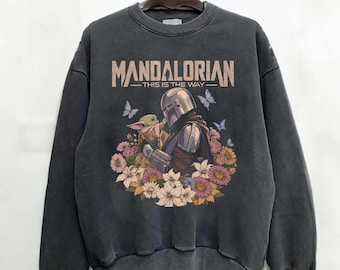 Camiseta Comfort Colors Mandalorian Grogu Bab Yoda, Camiseta Star Wars This Is The Way Disneyland Family Trip, Sudadera de papel para el Día del Padre