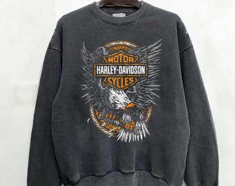 Komfortfarben Harley Davidson T-Shirt Papper Sweatshirt