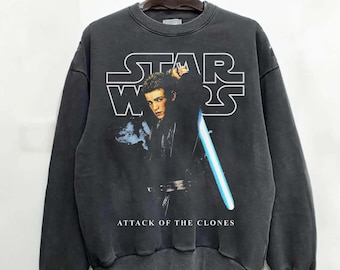 Sudadera Comfort Colors color papel Star Wars Anakin Skywalker Camiseta: Star Wars Attack of the Clones Tee, Anakin AOTC Star Wars Tee,