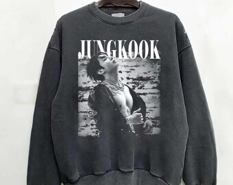 Camiseta vintage de Jungkook de Comfort Colors, regalos musicales retro de Jungkook, sudadera de papel con estampado de Jungkook estilo bootleg retro para fans del Kpop.
