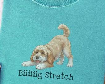 Maglietta Comfort Colors Funny Cockapoo, maglietta elasticizzata Bigiig, stampa artistica di un cane Doodle giocoso, regalo per amanti dei Doodle marroni, regalo per mamma e papà di Cockapoo