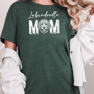 Labradoodle Dog Gift, Labradoodle Mom Shirt for Women, Fur Mama Tee, Doodle Lover Pet Owner Present, Dog Mom Birthday Gift Idea, Dog Paw Tee image 1