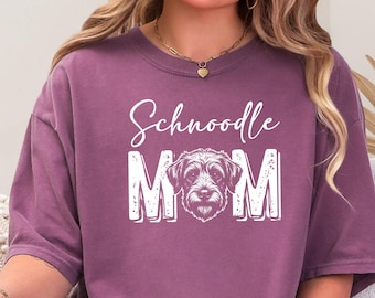 Comfort Colors Schnoodle Lover Tee, Schnoodle Mom Shirt, Trendy Dog Mama Crewneck, Retro Dog Graphic, Unique Dog Owner Gift, Schnoodle Gifts