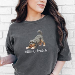 Comfort Colors Aussiedoodle Art Biiiiig Stretch Shirt, Funny Doodle Dog Lover Gift, New Puppy Owner Tee, Goldendoodle Mom Dad, Funny Pet Top