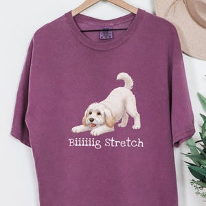 Comfort Colors Maltipoo Mom Shirt Biiiiig Stretch, Funny Dog Lover Gift, Playful Puppy Doodle Parent Tee, Cute White Maltese Poodle Animal