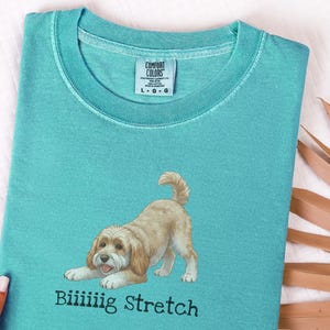Comfort Colors Funny Cockapoo Tee Biiiiig Stretch Shirt, Playful Doodle Dog Art Print, Brown Doodle Lover Gift, Cockapoo Mom Dad Present