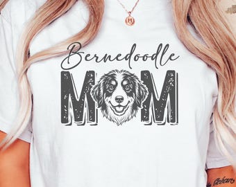 Comfort Colors Howling to the Moon Bernedoodle Mom, Silly Dog Tee, 90s Doodle Shirt, Funny Dog Owner Gifts, Howling To Moon, Silly Dog Shirt